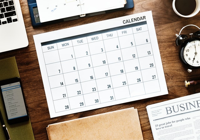 View of calendar in property