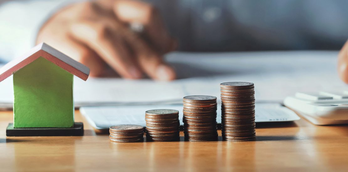 counting coins on table