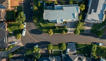 Australian neighborhood seen from above