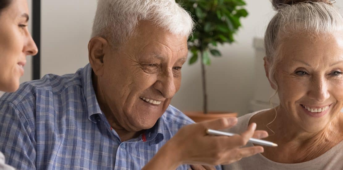 old couuple with mortgage broker