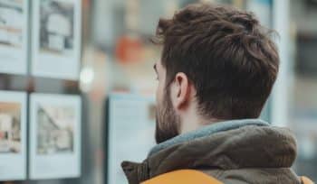 man watching rental properties