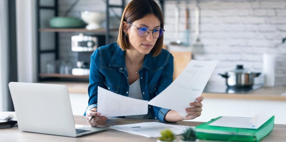 woman doing finances
