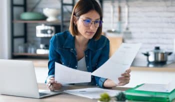 woman doing finances