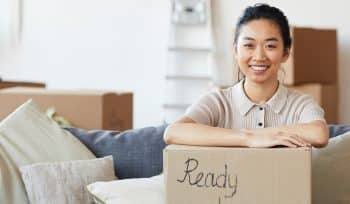 woman moving into a new property